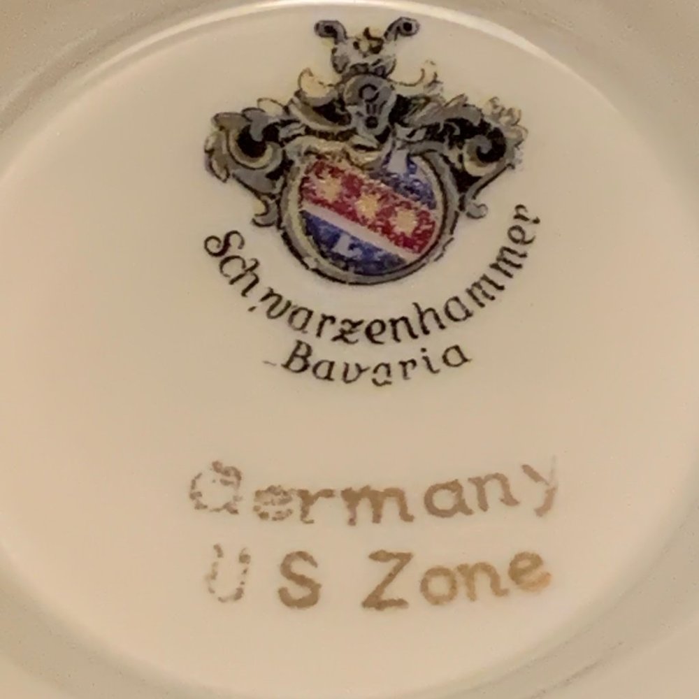 Vintage 1940's Schwarzenhammer Bavaria-Set of Three-Cup, Saucer, Dessert Plate - Picture 11 of 14
